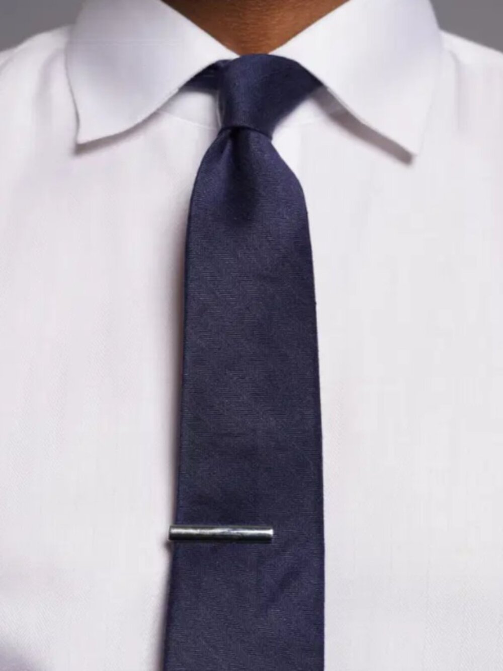 NWT BHLDN Tie Bar Linen Row Navy Tie